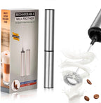 Milk Frother,Rechargeable 3 Speed Electric Coffee Foamer for Travel, Handheld Drink Mixer for Latte, Cappuccino, Coffee, Eggs, Hot Chocolate, Protein,Silver