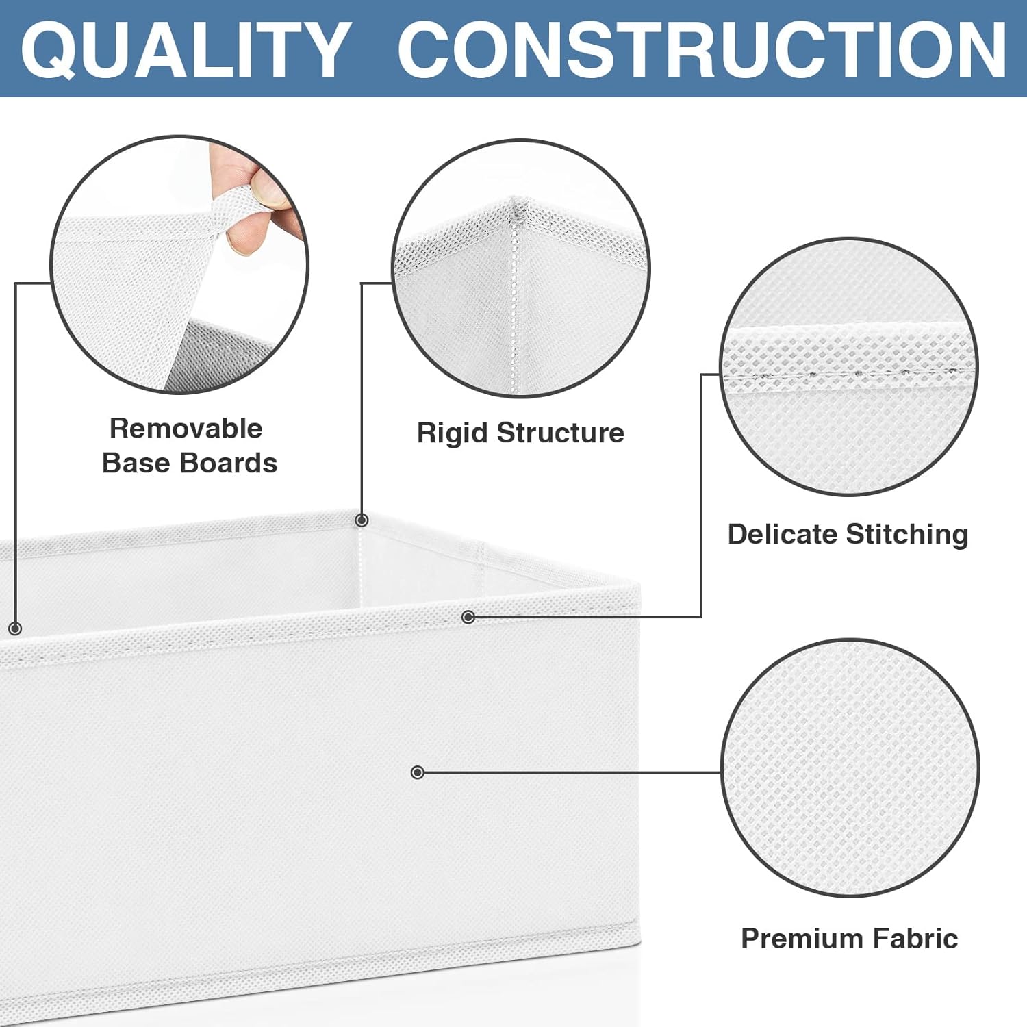 Criusia Drawer Organizer Clothes 12 Pack - Fabric Closet Organizers and Storage for Nursery Organization - Dresser Drawer Dividers for Baby Clothes/Socks/Underwear/Bras - College Dorm Room Essentials