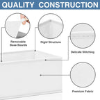 Criusia Drawer Organizer Clothes, 24 Pack Dresser Organizer Bins for Nursery Bedroom, Closet Organization and Storage Dividers for Clothing, Baby Clothes, Underwears, Socks (White)