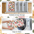 FRESHMINT Printed Dish Drying Mats for Kitchen Counter 2 Pack Absorbent Reversible Drying Mats Microfiber Kitchen Countertop Protector Dishes Drying Pad Extra Large 18"x24" Dish Mat