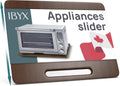 Ibyx Elegant Sliding Tray for Your Coffee Maker & Heavy Kitchen Appliances - Sturdy, Slides Easily from Under The Cabinet (Brown, 21" W x 15" D)