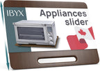 Ibyx Elegant Sliding Tray for Your Coffee Maker & Heavy Kitchen Appliances - Sturdy, Slides Easily from Under The Cabinet (Brown, 21" W x 15" D)