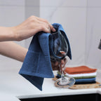 Glynniss Dishcloths Kitchen Highly Absorbent Dish Rags 100% Cotton Dish Cloths for Washing Dishes, Cleaning (Middle Blue, 11x11)