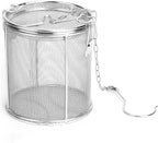 AUNMAS Stainless Steel Tea Ball Strainer and Spice Filter, 4.7 Inch Infusion Basket for Loose Leaf Tea, Soup Seasonings, Broth with Hook,12 x 13cm