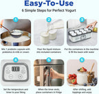 Ultimate Probiotic Yogurt Maker with Adjustable Temperature & Time Control - Make Trillions of Live Probiotics & Get Better Gut Health - ULTIMATE LIFETIME WARRANTY - Wellness Gifts for Men & Women