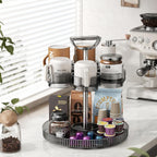 Rotating Stanley Cup Holder, Portable Water Bottle Organizer for 6 Stanley 40 oz & Mug, Adjustable Lazy Susan Organizer for Table Top Cabinet Home Countertop Pantry Shelf Tumbler Lid Organizer