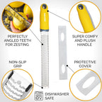 Premium Kitchen Lemon and Parmesan Cheese Zester-Versatile Spiralizer for Fruits, Vegetables, Garlic, and Citrus Finest Food Shredder and Peeler - Essential Zesting Tool for Culinary Enthusiasts