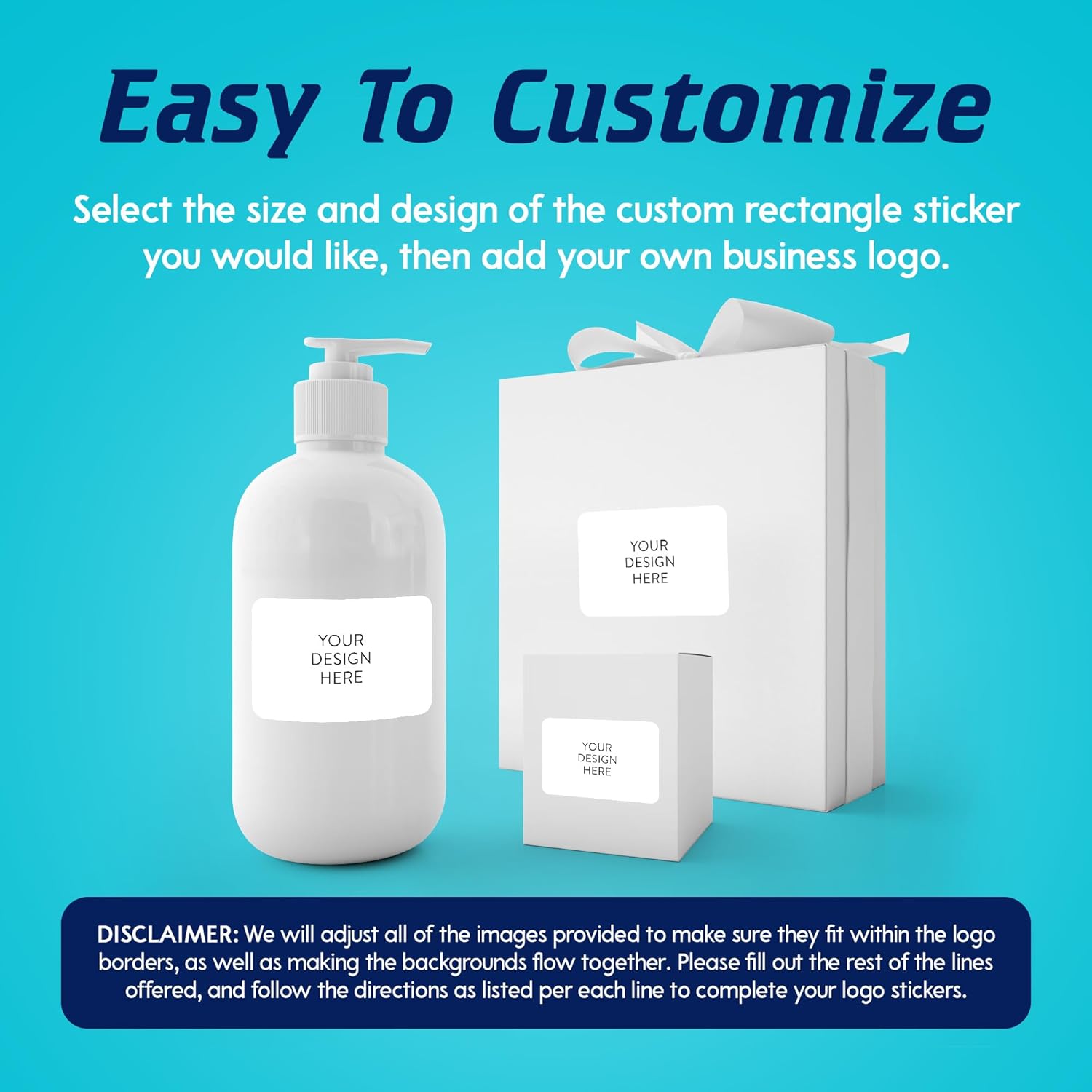 5-1000 Custom Vinyl Stickers - Upload Your own Image, Text, Design, Logo - Personalized Logo Labels for Handmade, Packaging, Bottle, Jars, Candle, Brand Stickers (White, 6x4)