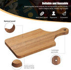 Lounsweer 6 Pcs Thicken Cutting Board Bulk Wood Board for Chopping Serving Charcuterie Material for Laser Engraving Mother' Day Wedding Housewarming Gift(Acacia)