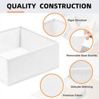 Criusia Drawer Organizer Clothes, 20 Pack Dresser Organizer Bins for Nursery Bedroom, Closet Organization and Storage Dividers for Clothing, Baby Clothes, Underwears, Socks (White)