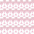 Plastic Wine Glasses，Plastic Goblets Vintage Style Cordial Drinking Glasses for Wedding Reception, Grand Event Party Supplies (100, Pink)