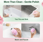 Hard Bristle Crevice Cleaning Brush & Non Scratch Soft Scrub Brush Set, 6-Pack: 4 Stiff Gap Brush+2 Gentle Scrubber, Bathroom & Kitchen Cleaning Tool for Grout Sink Faucet Tub and More