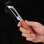 Serrated Blade Premium I Type 304 Stainless Steel Multifunctional Kitchen Peeler Real Wood Handle Ultra Sharp Blade Vegetable Potato Apple(Aosuan)