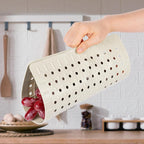 WILLKOMMEN 2 Pack Kitchen Sink Mat, 12'' x 10"" Dish Drying Mat for kitchen Counter, Durable Rubber Dish Draining Mat, Grid Sink Mat,Square Black & Cream White
