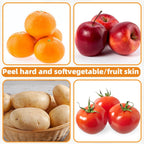 Trez Treamer 4 Pack Vegetable Peelers for Kitchen, Super Sharp Wooden Potato Peeler Set for Apple Cucumber Carrot Fruit Potatoes Veggie Peeler Bulk with Stainless Steel Blade,Dishwasher Safe