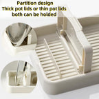 Spoon Rest with Pot Lid Holder for Stove Top, Utensil Rest & Spoon holder for Kitchen Counter, Stove Top, Heat Resistant Kitchen Utensil Holder for Spatulas Holder, Pot Lid, Tongs, Ladles