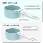 TILUCK Measuring Cups & Spoons Set, Stackable Cups and Spoons, Nesting Measure Cups with Stainless Steel Handle, Kitchen Gadgets for Cooking & Baking (Gray)