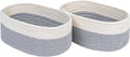 CubesLand Cube Shelf Storage Baskets for Organizing, Woven Shelf, Closet Bins Shelves Toy Basket Box Nursery Baby 2 Packs Organization Off White/Light Gray