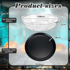 Baderke 1 Set 11.8" Chilled Serving Tray for Parties with Compartments Ice Chilled Party Platter Charcuterie Serving Board Cold Dish Dip for Fruit Seafood Vegetable Shrimp Cocktail (Black)