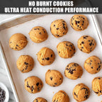 Baking Sheet Cookie Sheet Set of 2, Umite Chef Stainless Steel Baking Pans Tray Professional 18 inch, Non Toxic & Healthy, Mirror Finish & Rust Free, Easy Clean & Dishwasher Safe