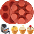 2 Pack Egg Bites Silicone Mold for Air Fryer, 7 Cups Muffin Pan Non-Stick Cupcake Baking Molds for Oven, Air Fryer, Pot