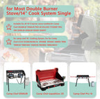 14" x 16" Universal Flat Top Griddle for Camp Chef EX280LW YK60LW EX90LW EX60LW SB30D EX60FP DB60D EX60P EX60B, Fry Griddle Pan for Most Double Burner Stove/14" Cook System Single & Gas Grill