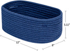 CubesLand Storage Basket, Cotton Rope, Navy Blue, 2 Pack, Organizing/Storage, Closet, Shelves, Decorative