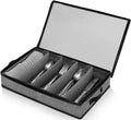 Silverware Organizer Chest,Silverware Storage Box,Stackable Flatware Storage Case,Spoon Organizer,Tableware Storage Box With 4 Dividers for Moving Transport,Kitchen Utensil cutlery Organizer