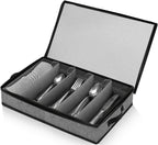 Silverware Organizer Chest,Silverware Storage Box,Stackable Flatware Storage Case,Spoon Organizer,Tableware Storage Box With 4 Dividers for Moving Transport,Kitchen Utensil cutlery Organizer