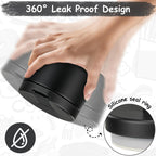 12oz Insulated Vacuum Food Jar with Buckle Lid Wide Mouth Soup Thermo for Hot Food Kids Leakproof Stainless Steel Lunch Container- Black- 1Pack