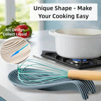 Silicone "Deck Chair" Large Heat-resistant Spoon Rest for Stove Top/Countertop, Reusable Kitchen Cooking Utensil Holder for Spatulas, Ladles, etc., Dishwasher Safe, 9.1 * 4.2 * 1.6in (Black)