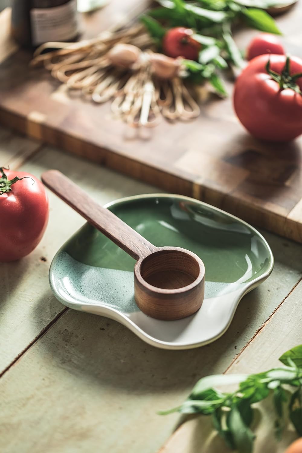 Spoon Rest for Stove Top, Spoon Holder for Kitchen Counter, Spatula Holder, Coffee Spoon Rest, Coffee Spoon Holder, Utensil Rest, Gradient Green