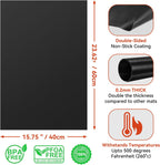 Oven Liners for Bottom of Oven, 2 Pack Reusable Large Thick Heavy Duty Teflon Oven Mat Set, Non Stick Oven Mats for Bottom of Electric Oven Gas Oven Toaster Oven Microwave Stove Grill, Easy to Clean