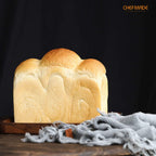 CHEFMADE Pullman Loaf Pan with Lid, 1Lb Dough Capacity Non-Stick Rectangle Flat Toast Box for Oven Baking 4.2" x 7.7"x 4.4"(Champagne Gold)
