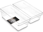 BINO | Plastic Storage Bins, Medium | THE HANDLER COLLECTION | Multipurpose Organizer Bins | Kitchen Pantry Organizers and Storage | Clear Containers for Organizing Home | Freezer Organizer