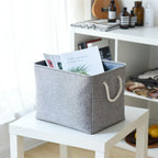 TheWarmHome Storage Basket for Organizing - 16x12x12 inch 3 Pack Fabric Storage Cubes, Cube Storage Bin for Shelves Closet Organizer Cloth Gift Toy (Grey)