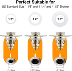 Bathroom Sink Drain Stopper for 1.1 to 1.5 inch Standard Drain Holes, Pop-up Sink Stoppers, Bullet Core Push Type Basin Drain Filter, Anti Clogging Stainless Steel Sink Strainer With Basket, Brushed