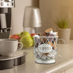 TreeLen Coffee Pod Capsule Storage Holder for 35 K Cups Capacity K Cup Holder K Cup Organizer for Counter Coffee Bar and Coffee Table - White