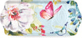 Pimpernel Colorful Breeze Small Handled Tray - Rectangular Melamine Snack Tray with Abstract Floral Design & Side Handles - Dishwasher Safe for Coffee Tea Pastries or Vibrant Kitchen Tabletop Display