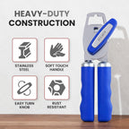 Zulay Kitchen Manual Can Opener with Bottle Opener with Turn Knob