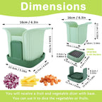 Suuker Onion Chopper with Base,Potato French Fry Cutter,Fruit and Vegetable Slicer,Kitchen Gadgets for Potatoes,Vegetable Chopper，Mandoline Slicer for Kitchen,Food Cutter,Tomato Dicer