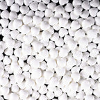 Kasvan White Heart Shapes Sprinkles - Edible Candy Pearls 130g/4.58 Oz, Mix Size, Baking Cake Decorations, Ice Cream Toppings and Cookie Decorating, Wedding Party Chirstmas Supplies (White)