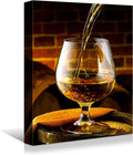 Looife Kitchen Wine Bottle Canvas Wall Art, 30x40 Inch Gallery Wrapped Whiskey Wine Glass Cup Picture Prints Wall Decor, Modern Art Deco for Dining Room and Bar Wall Decoration
