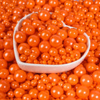 Orange Sprinkles,Edible Pearl Sugar Sprinkles,Mix Size,130g/4.58oz,Baking Edible Cake Decorations,Pastel Decorating,Cupcake Toppers,Cookie Decorating Donuts Ice Cream Toppings,Wedding Party Valentines Christmas Supplies