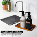 Hand and Dish Dispenser for Kitchen Sink, Ceramic Soap Dispenser Bathroom Countertop, 18 OZ Vintage Handwash Liquid Pump Dispenser for Bathroom Farmhouse Vintage Kitchen Decor