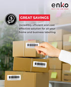 enKo 1 x 2-5/8 Inch 30 Up Return Mailing Address Labels White Printable FBA Labels (100 Sheets, 3000 Labels)