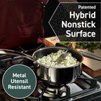 HexClad Hybrid Nonstick 2-Quart Saucepan with Tempered Glass Lid, Stay-Cool Handle, Dishwasher-Friendly, Oven-Safe Up to 900°F, Induction Ready, Compatible with All Cooktops