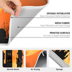Halloween Witch Bat Castle Pumpkin Dish Drying Mat for Kitchen Counter Absorbent Microfiber Large Drying Pad Dish mats for Kitchen Countertops 18 x 24 Inch