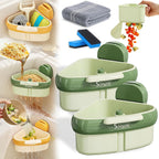 Suction Cup Sink Corner Rack, 2025 Upgraded Self-Cleaning Sink Strainer Basket, Removable Food Waste Catcher with Drain Hole, Say Goodbye to Gross Food Scraps and Smelly Sinks (2*Green)