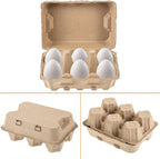 36 Pcs Jumbo Duck Egg Cartons Paper Goose Egg Cartons for Normal Size Geese Blank Natural Pulp Jumbo Eggs Container Holder Reusable for Six Duck Goose Hen Eggs